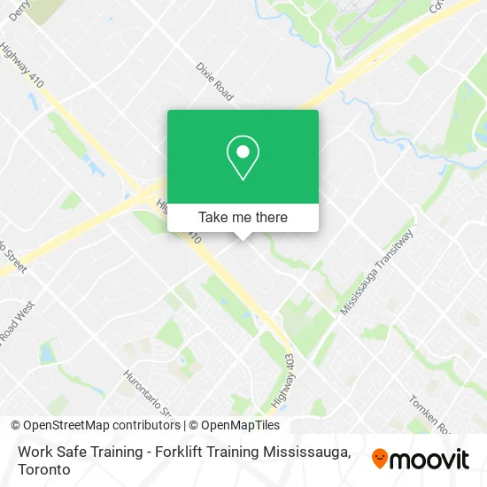 Work Safe Training - Forklift Training Mississauga map