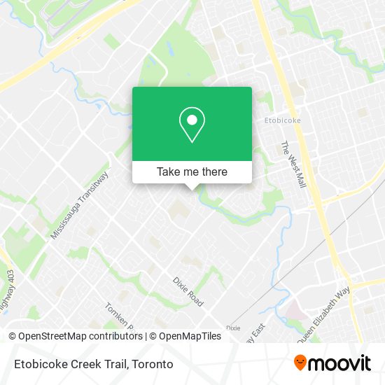Etobicoke Creek Trail map