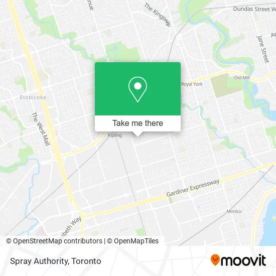Spray Authority map