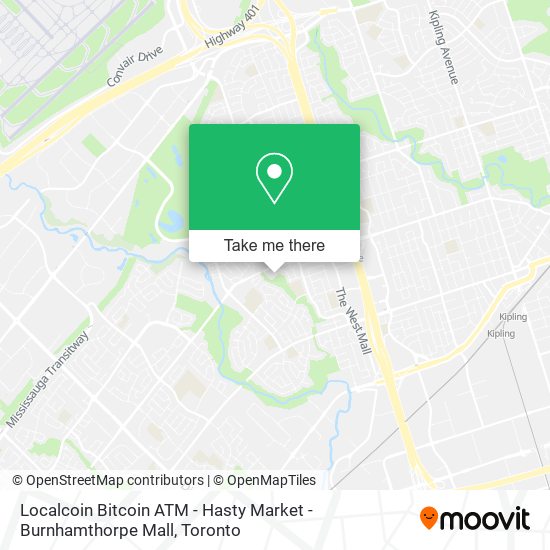 Localcoin Bitcoin ATM - Hasty Market - Burnhamthorpe Mall map