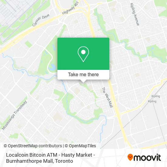 Localcoin Bitcoin ATM - Hasty Market - Burnhamthorpe Mall map