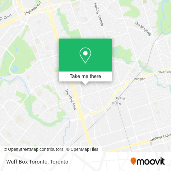 Wuff Box Toronto map