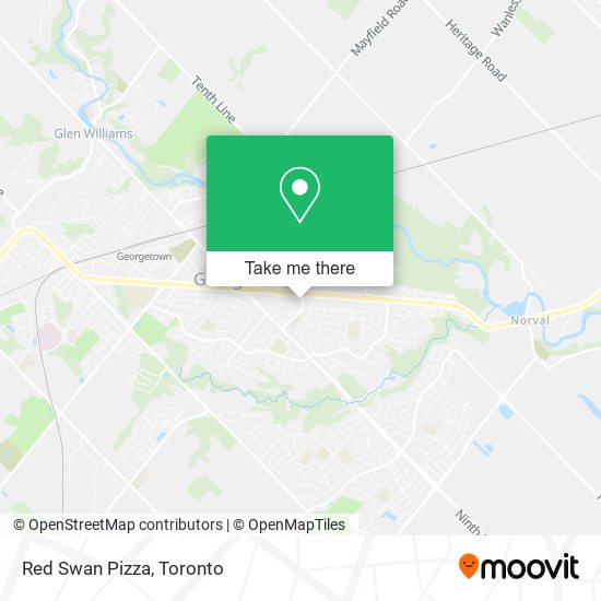 Red Swan Pizza map