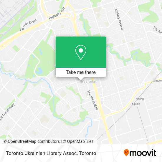 Toronto Ukrainian Library Assoc map