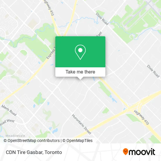 CDN Tire Gasbar map