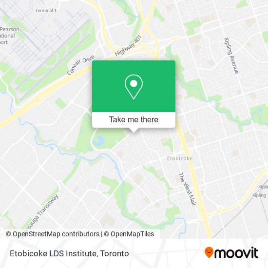 Etobicoke LDS Institute map
