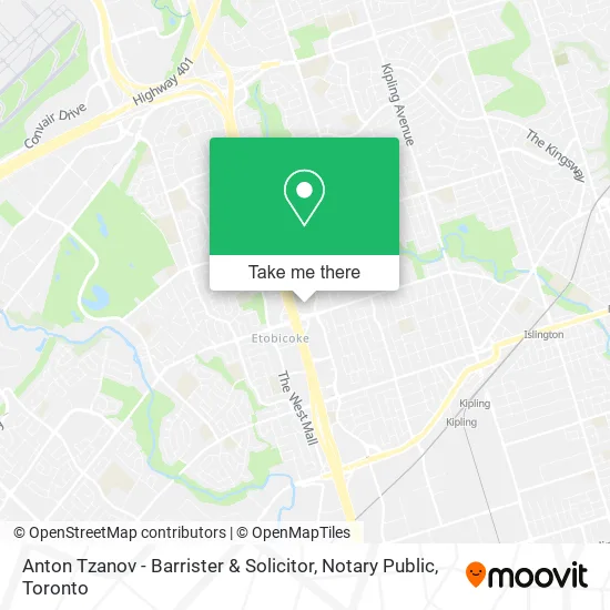 Anton Tzanov - Barrister & Solicitor, Notary Public map