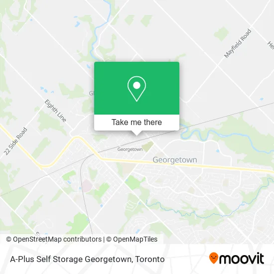 A-Plus Self Storage Georgetown map