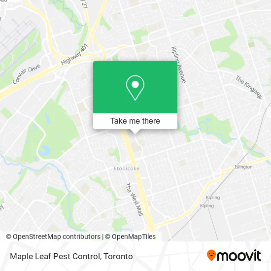 Maple Leaf Pest Control map