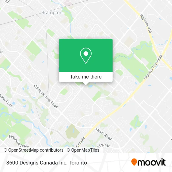 8600 Designs Canada Inc map
