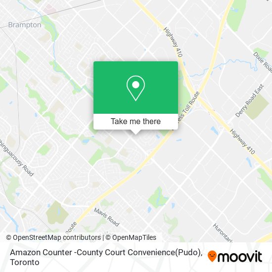 Amazon Counter -County Court Convenience(Pudo) map