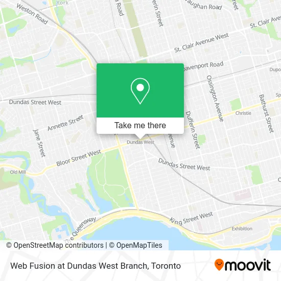 Web Fusion at Dundas West Branch map