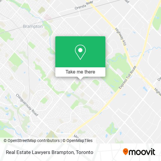 Real Estate Lawyers Brampton map