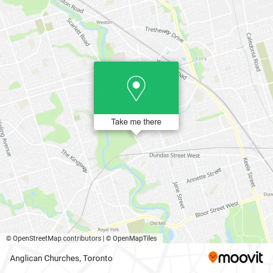 Anglican Churches map