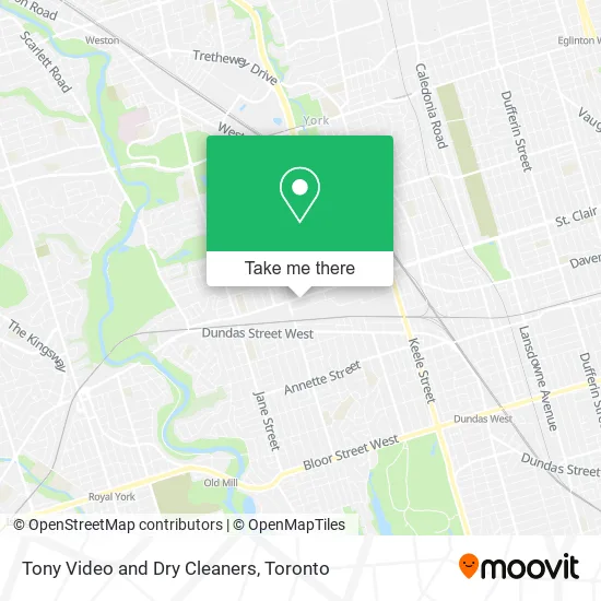 Tony Video and Dry Cleaners map