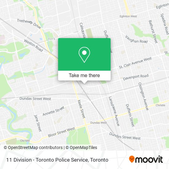 11 Division - Toronto Police Service map