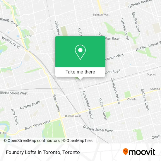 Foundry Lofts in Toronto map