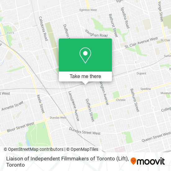 Liaison of Independent Filmmakers of Toronto (Lift) map