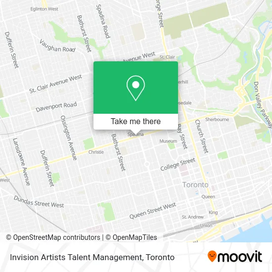 Invision Artists Talent Management map