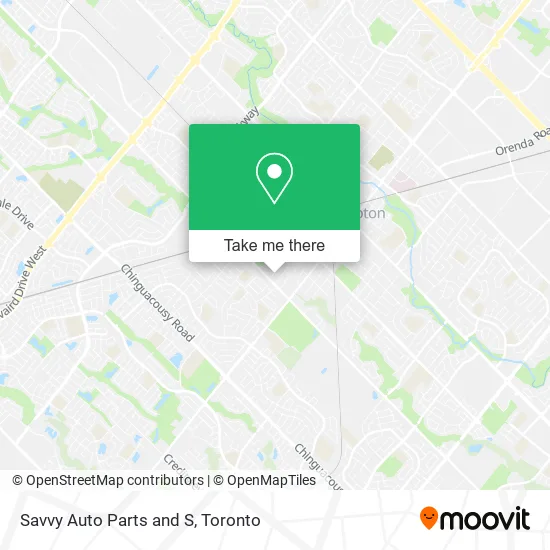 Savvy Auto Parts and S map