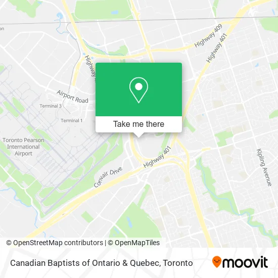 Canadian Baptists of Ontario & Quebec map