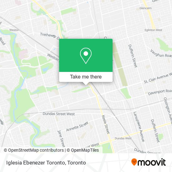 Iglesia Ebenezer Toronto map