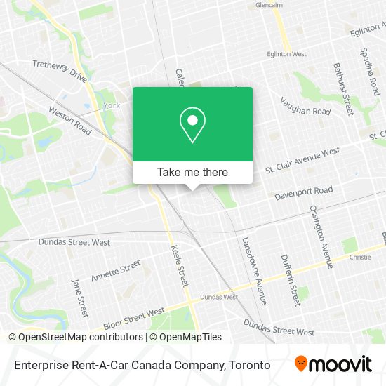 Enterprise Rent-A-Car Canada Company map