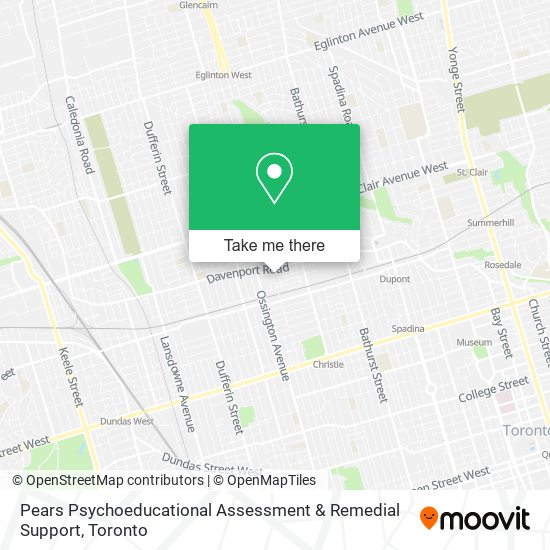 Pears Psychoeducational Assessment & Remedial Support map