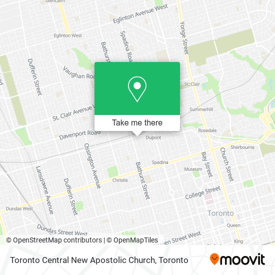 Toronto Central New Apostolic Church map