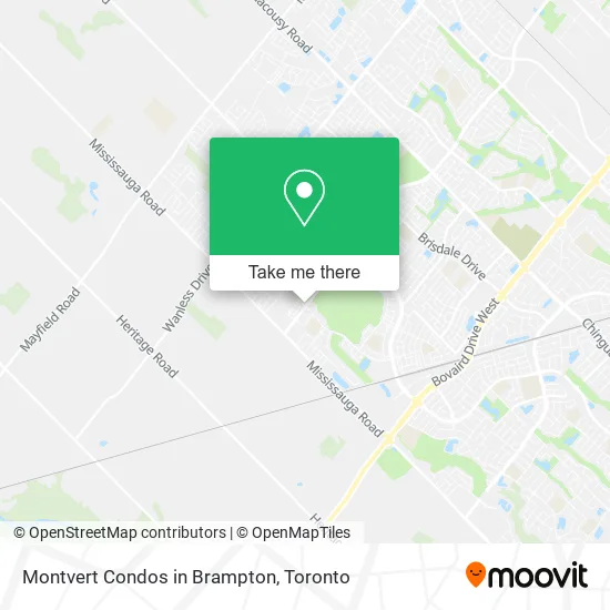 Montvert Condos in Brampton map