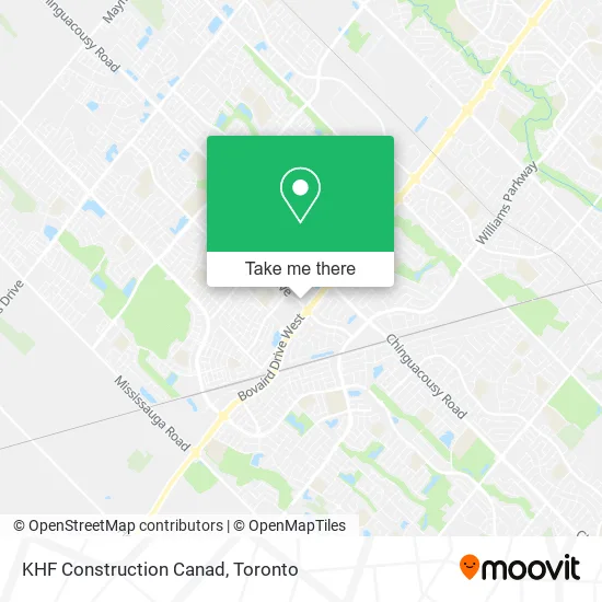 KHF Construction Canad map