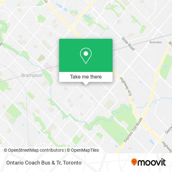 Ontario Coach Bus & Tr map