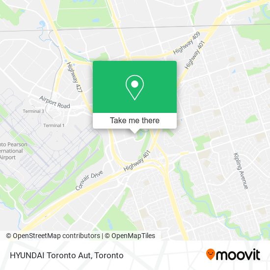 HYUNDAI Toronto Aut map