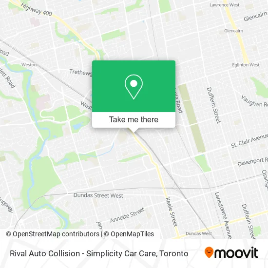 Rival Auto Collision - Simplicity Car Care map