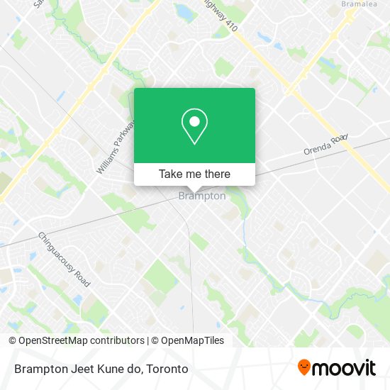 Brampton Jeet Kune do map