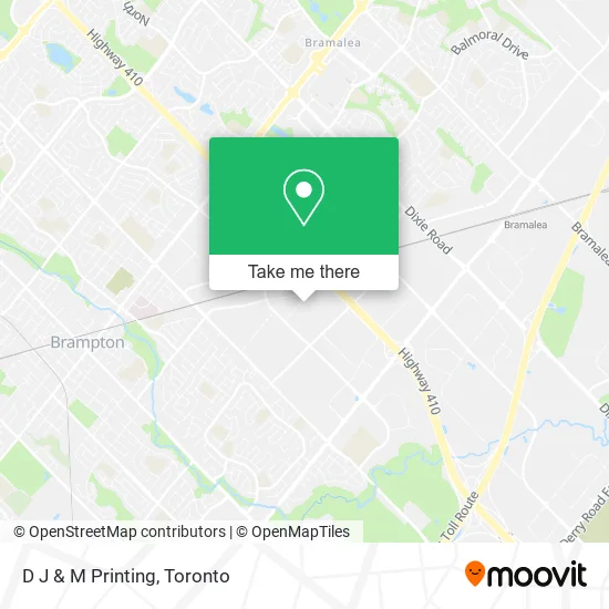 D J & M Printing map