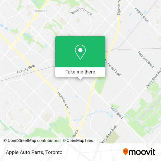 Apple Auto Parts map