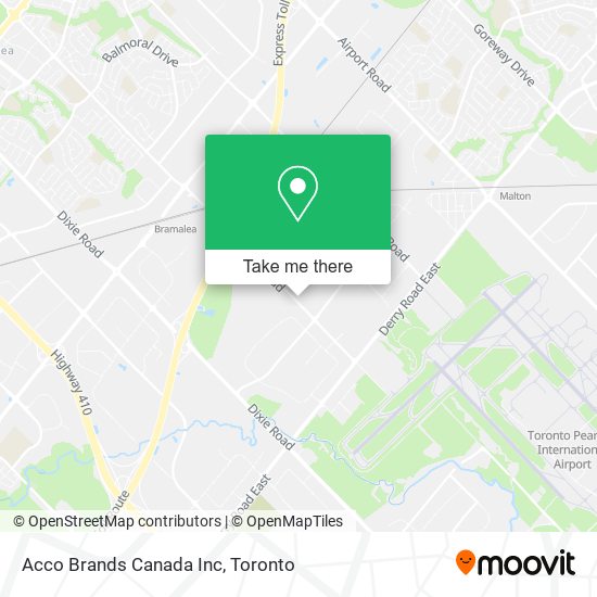 Acco Brands Canada Inc map