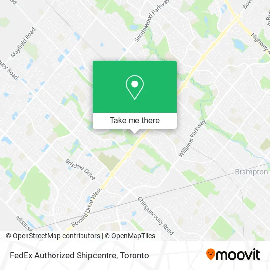 FedEx Authorized Shipcentre map