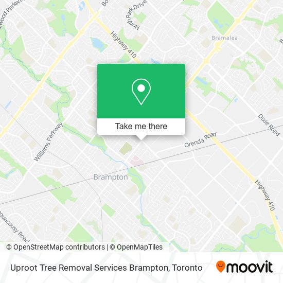 Uproot Tree Removal Services Brampton map