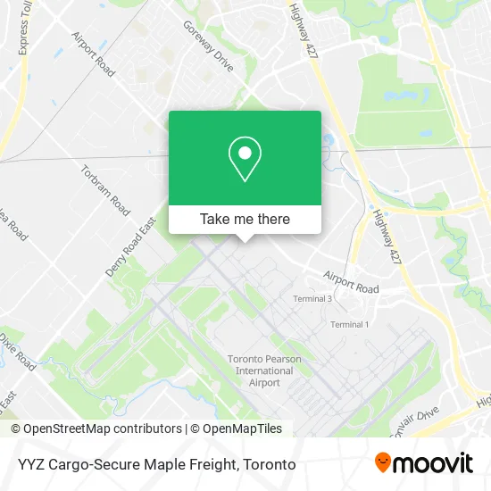 YYZ Cargo-Secure Maple Freight map