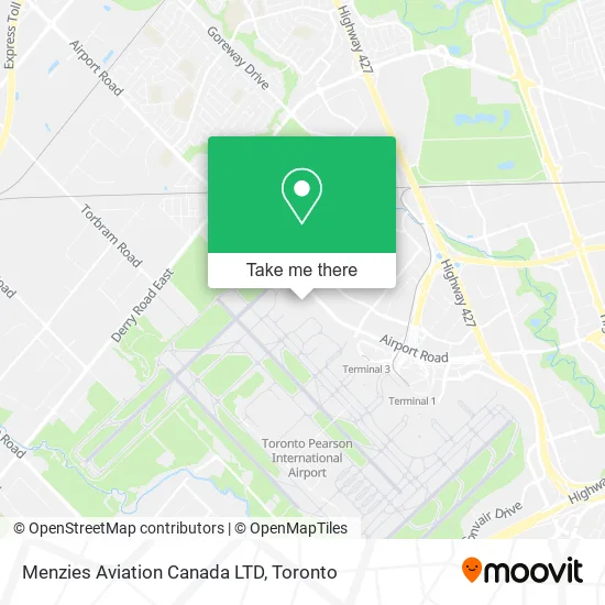 Menzies Aviation Canada LTD map