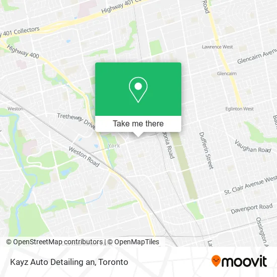 Kayz Auto Detailing an map