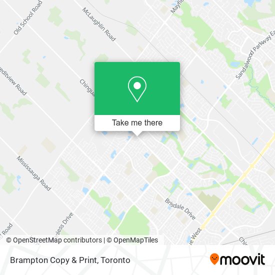 Brampton Copy & Print map