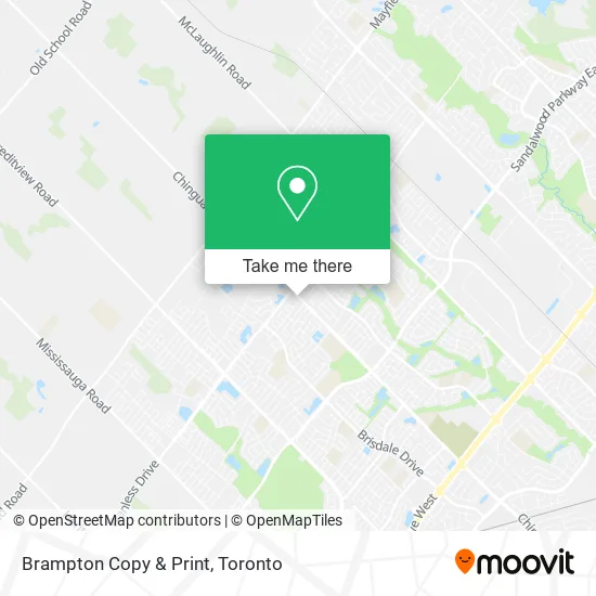 Brampton Copy & Print map