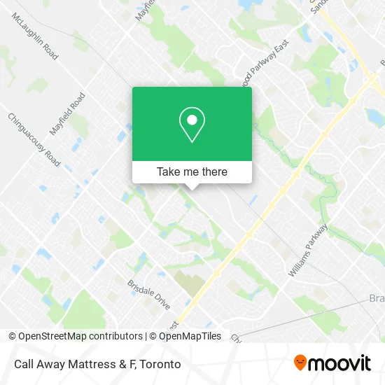 Call Away Mattress & F map