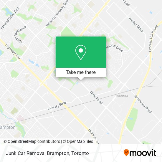 Junk Car Removal Brampton map