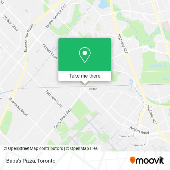 Baba's Pizza map