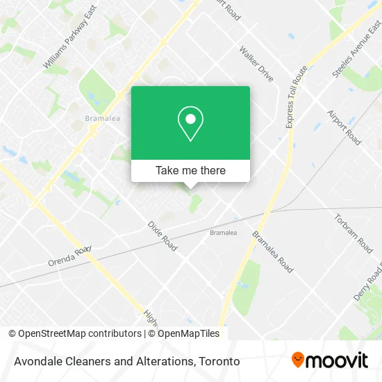 Avondale Cleaners and Alterations map