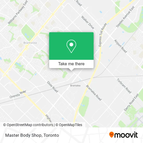 Master Body Shop map